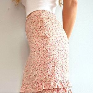 Guess floral print pencil skirt